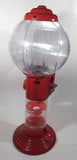 Spiraling Red Metal Plastic 19" Tall Gumball Machine