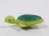 Plastic Green Sea Turtle Miniature 1 1/4" Long Fridge Magnet