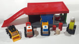 IKEA Lillabo Plastic and Wood Parking Garage Play Set with Vehicles