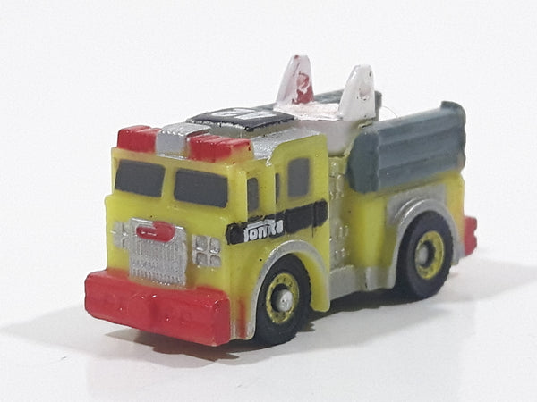 Tonka Tinys Fire Truck Yellow #42 Micro Miniature Die Cast Toy Car Vehicle