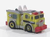 Tonka Tinys Fire Truck Yellow #42 Micro Miniature Die Cast Toy Car Vehicle