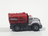 Tonka Tinys Tanker Truck White and Red Micro Miniature Die Cast Toy Car Vehicle