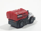 Tonka Tinys Tanker Truck White and Red Micro Miniature Die Cast Toy Car Vehicle