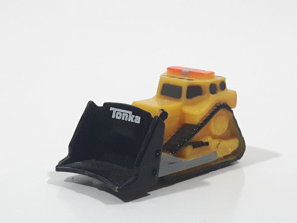 Tonka Tinys Bull Dozer Yellow Micro Miniature Die Cast Toy Construction Equipment Vehicle