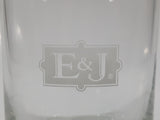 Vintage E&J Etched Logo 3 1/2" Tall Brandy Glass