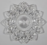Vintage Pointed Edge Sunburst Flower Pattern 6 1/2" Depression Glass Plate Dish