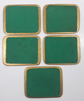Vintage Jamaica Local Landmarks Scenes Black and White Pictures 3 3/4" x 4 3/4" Wood Coasters with Felt Backing Set of 5