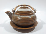 Vintage Japanese Clay Teapot And Saucer Set