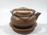 Vintage Japanese Clay Teapot And Saucer Set