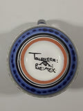 Vintage Mexican Talavera Pottery Hand Painted Blue Flower Pattern Milk Creamer Pitcher Pue Mex