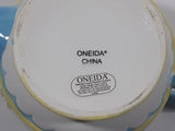 Oneida "Rainbow Garden" Patchwork Quilt Butterfly and Flower Pattern Tea Pot
