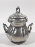 Antique Roma Peltro Avorazioneamant Pewter Metal Small 4 5/8" Tall Tea Caddy