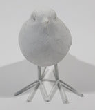 AuldHome Silver Bird Ornament Painted White