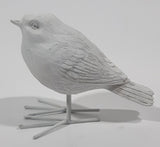 AuldHome Silver Bird Ornament Painted White