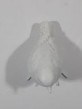 AuldHome Silver Bird Ornament Painted White
