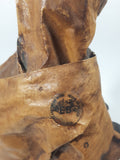 Xalisco Elaborado A Mano Mexican Folk Art Man Holding Pig Paper Mache 12" Tall Figure On Wood Base