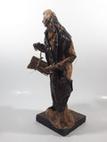 Xalisco Elaborado A Mano Mexican Folk Art Man Holding A Bundle of Sticks Paper Mache 12" Tall Figure On Wood Base