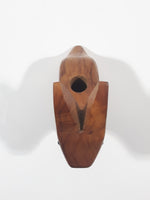 Bunny Rabbit Shaped Carved Wood 4 1/8" Tall