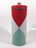 2012 Coca Cola Coke Ice Cold Embossed Tin Metal 9" Tall Straw Dispenser Holder