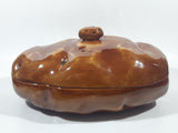 Vintage Brown Baked Potato Shaped Large 11 1/4" Ceramic Lidded Serving Dish