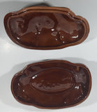Vintage Brown Baked Potato Shaped Large 11 1/4" Ceramic Lidded Serving Dish