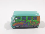 Disney Pixar Cars VW Bus Fillmore Volkswagen AG Groovy Love Flower Power Van Green Die Cast Toy Car Vehicle