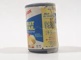 Vintage Red-Box Fruit Cocktail In Heavy Syrup Miniature 1 1/2" Tall Plastic Toy Food Can