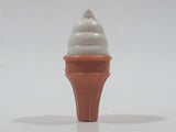 Vintage Vanilla Ice Cream Cone Miniature 2" Tall Plastic Toy Food