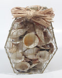 Seashell Filled Wire Cage 6" Tall