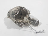 Silver Look Metal Song Bird 2" Tall Hanging Ornament