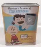 Hallmark Peanuts Open For Business Charlie Brown Lucy Snoopy Woodstock 6" Tall Tin Metal Coin Bank