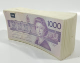 Rare Hard to find $1000 Canadian Dollar Paper Bill Stack Plastic Coin Bank
