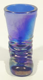 Boyd Electric Cobalt Blue Carnival Glass Boot Shaped 2 3/4" Tall Toothpick Holder