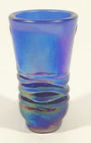 Boyd Electric Cobalt Blue Carnival Glass Boot Shaped 2 3/4" Tall Toothpick Holder