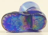 Boyd Electric Cobalt Blue Carnival Glass Boot Shaped 2 3/4" Tall Toothpick Holder