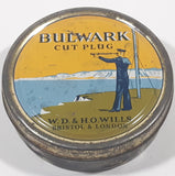 Vintage W.D. & H.O. Wills Bulwark Cut Plug 3 1/2" Round Tin Metal Container Bristol & London