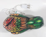 Rooster Chicken Shaped 8 1/2" Tall Plastic Stained Glass Style Decorative Table Lamp