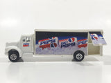 1993 Road Champs Pepsi Diet Pepsi Delivery Truck White Die Cast Toy Car Vehicle with Opening Rear Side Doors