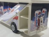 1993 Road Champs Pepsi Diet Pepsi Delivery Truck White Die Cast Toy Car Vehicle with Opening Rear Side Doors