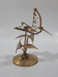 Mascot Int Crystal Delight 24K Gold Plated Austrian Crystal Hummingbirds and Flower Metal Ornament