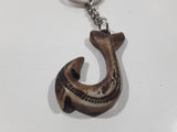 Maui Hook Whale Tail Bone Look Key Chain