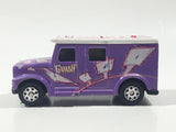 2002 Maisto Marvel Gambit Armored Van Truck Purple with White Roof Die Cast Toy Car Vehicle