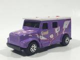 2002 Maisto Marvel Gambit Armored Van Truck Purple with White Roof Die Cast Toy Car Vehicle