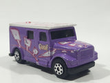 2002 Maisto Marvel Gambit Armored Van Truck Purple with White Roof Die Cast Toy Car Vehicle