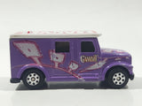 2002 Maisto Marvel Gambit Armored Van Truck Purple with White Roof Die Cast Toy Car Vehicle