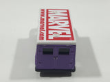 2002 Maisto Marvel Gambit Armored Van Truck Purple with White Roof Die Cast Toy Car Vehicle