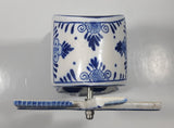 Delft Blue Holland 8 3/4" Tall Hand Painted Porcelain Wind Up Musical Windmill