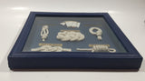 Ship Nautical Knots Blue Wood Cased Shadow Box 9" x 9"