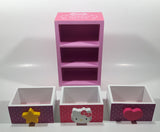 2013 Sanrio Hello Kitty Colorful Three Drawer 8 1/2" Tall Wood Trinket Jewelry Box