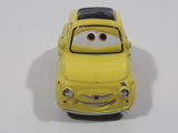 Disney Pixar Cars Fiat 500 Luigi Yellow Die Cast Toy Car Vehicle W2097